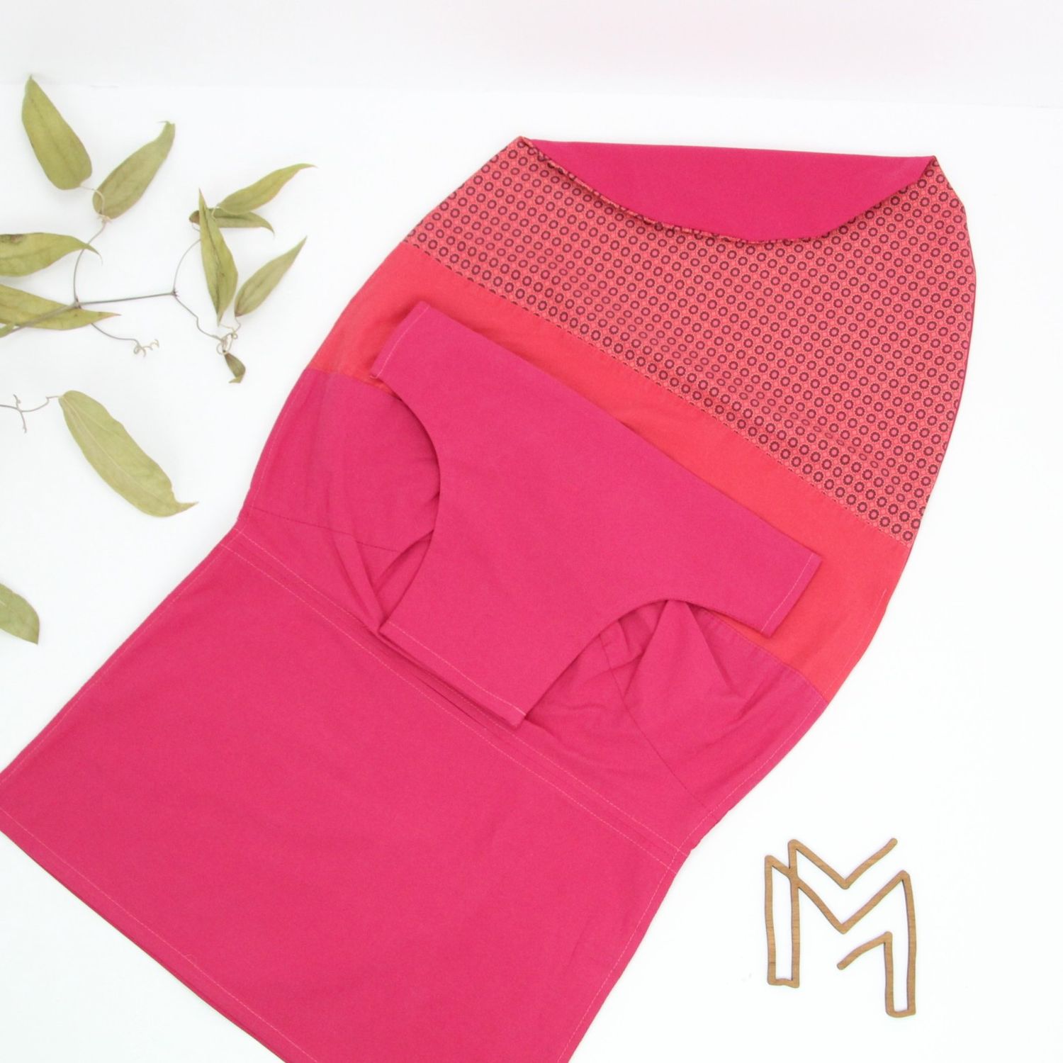 Wipperhoes uit recuptextiel - deep raspberry