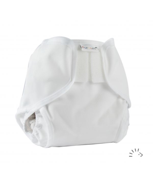 Dipaer cover in sizes Popolini - SMALL/NEWBORN, Print: Wit