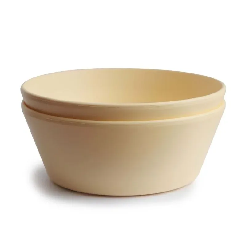 Bowls Mushie (2-pack), Colour: Pastel yellow
