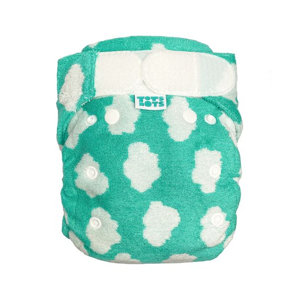 Birth-to-potty diaper Totsbots Blue