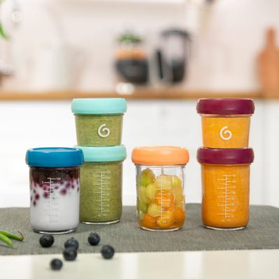 Food storage jars - glass (8 pieces)