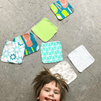 Washable wipes from recuperated textile