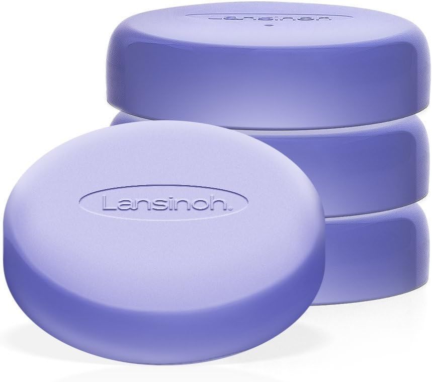 Solid cap for glass feeding bottle Lansinoh (4 units) - NOT AVAILABILITY AT LANSINOH