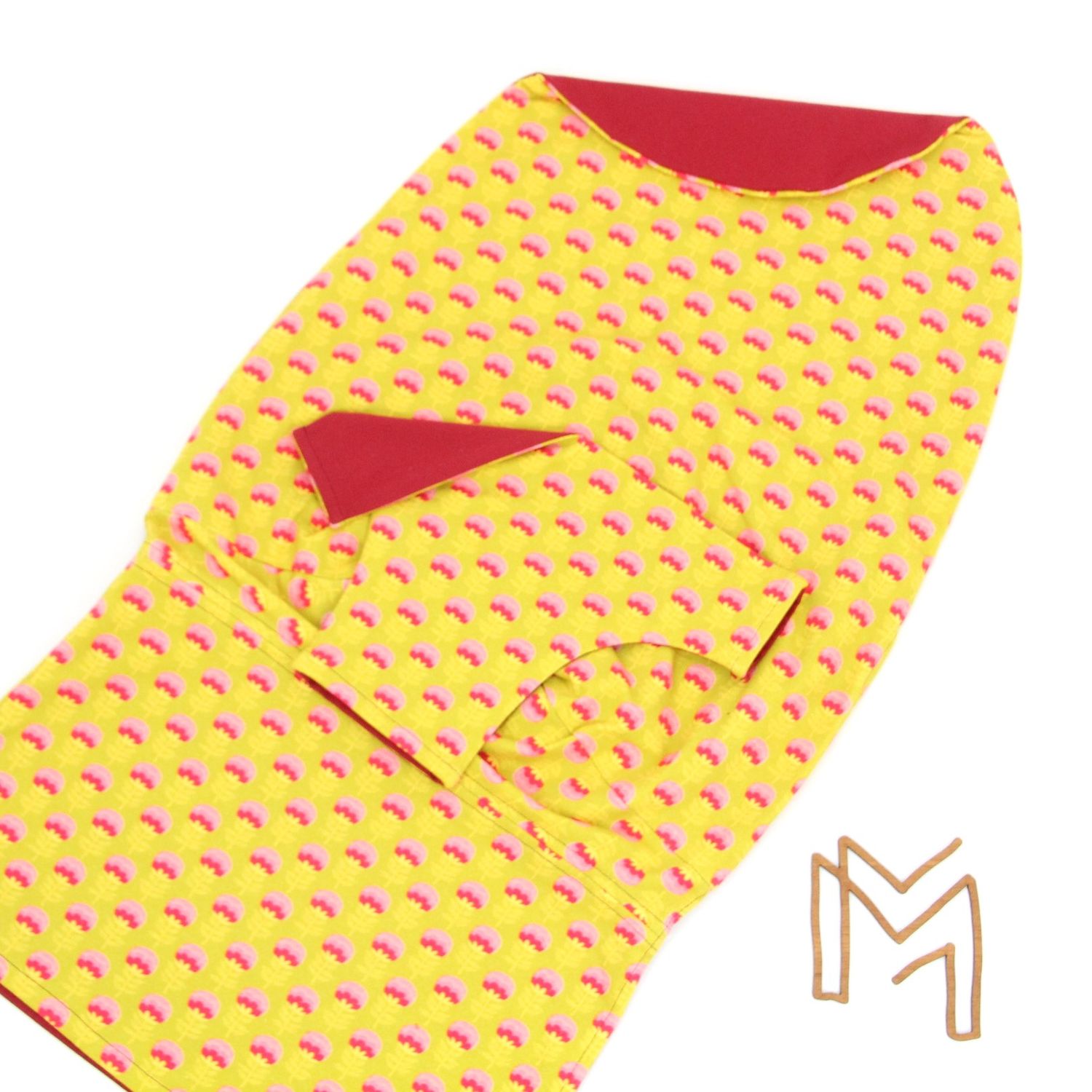 Wipperhoes uit recuptextiel - ocher flower