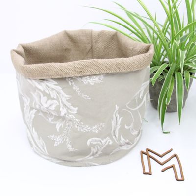 Medium opbergmand uit recuptextiel - soft fresco plant