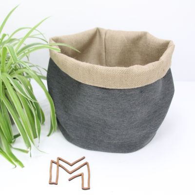 Medium opbergmand uit recuptextiel - wannabe black