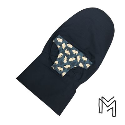 Wipperhoes uit recuptextiel - happy blue rhino