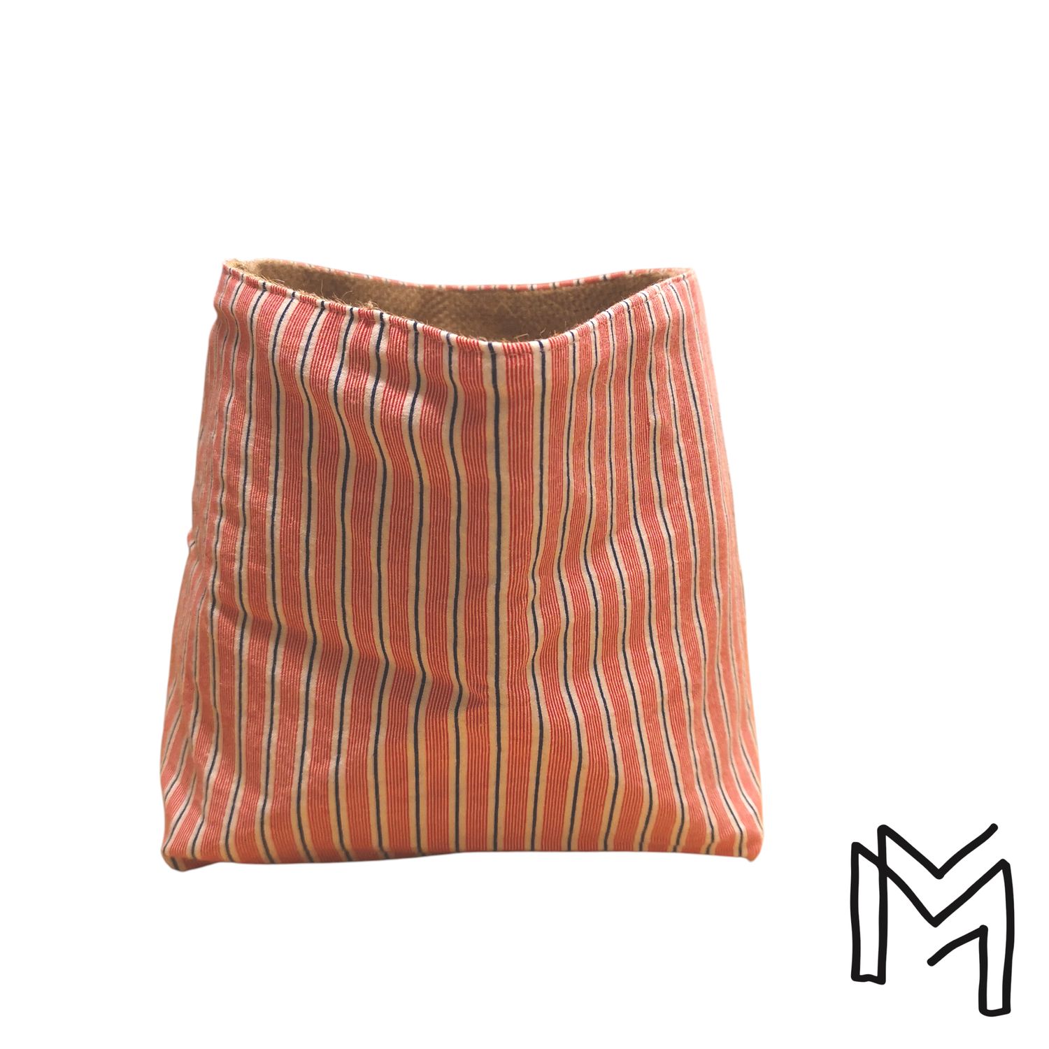 Mini opbergmand uit recuptextiel - beachlines red