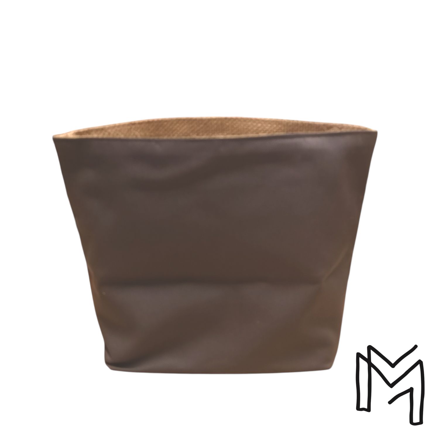 Mini opbergmand uit recuptextiel - flat mousse grey 2