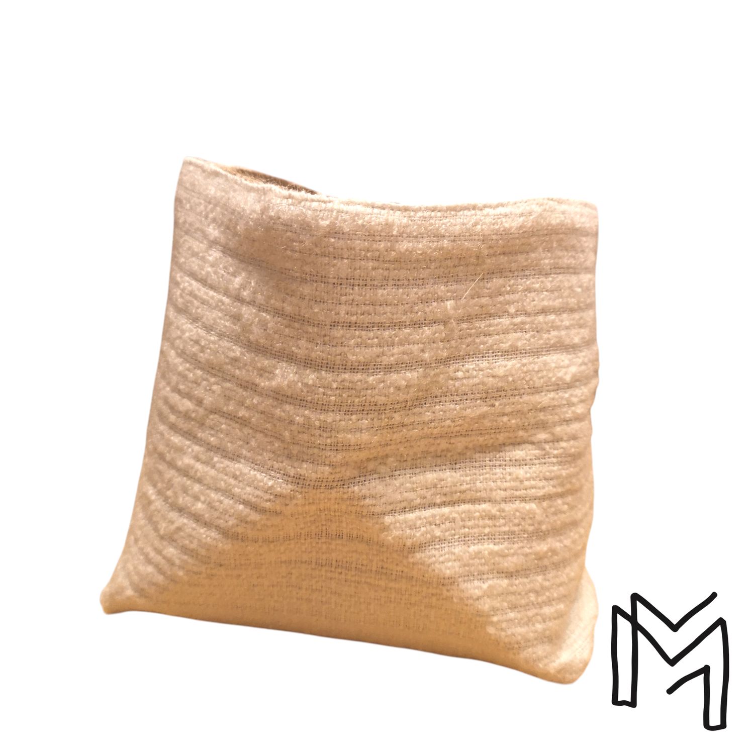 Mini opbergmand uit recuptextiel - wolly white