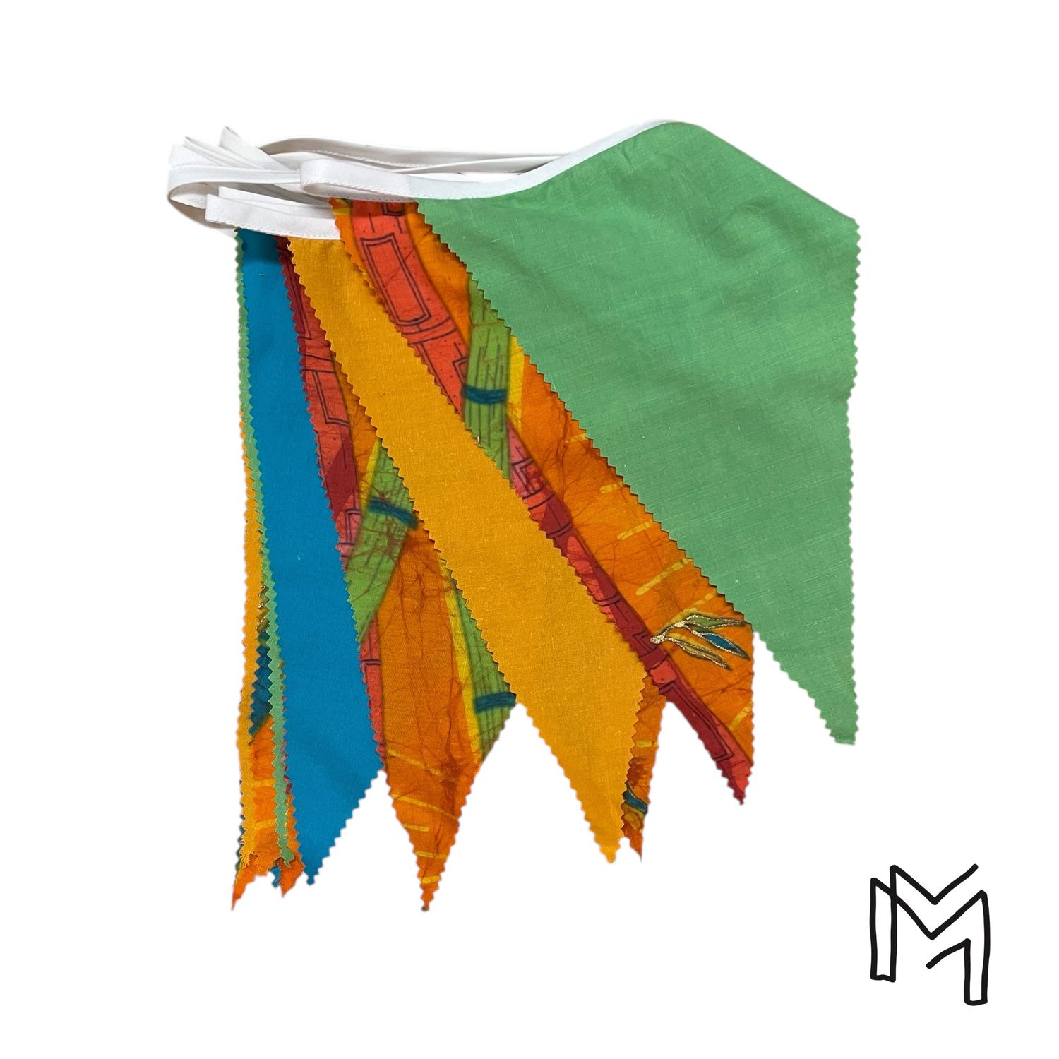 Vlaggetjes uit recuptextiel - African colours