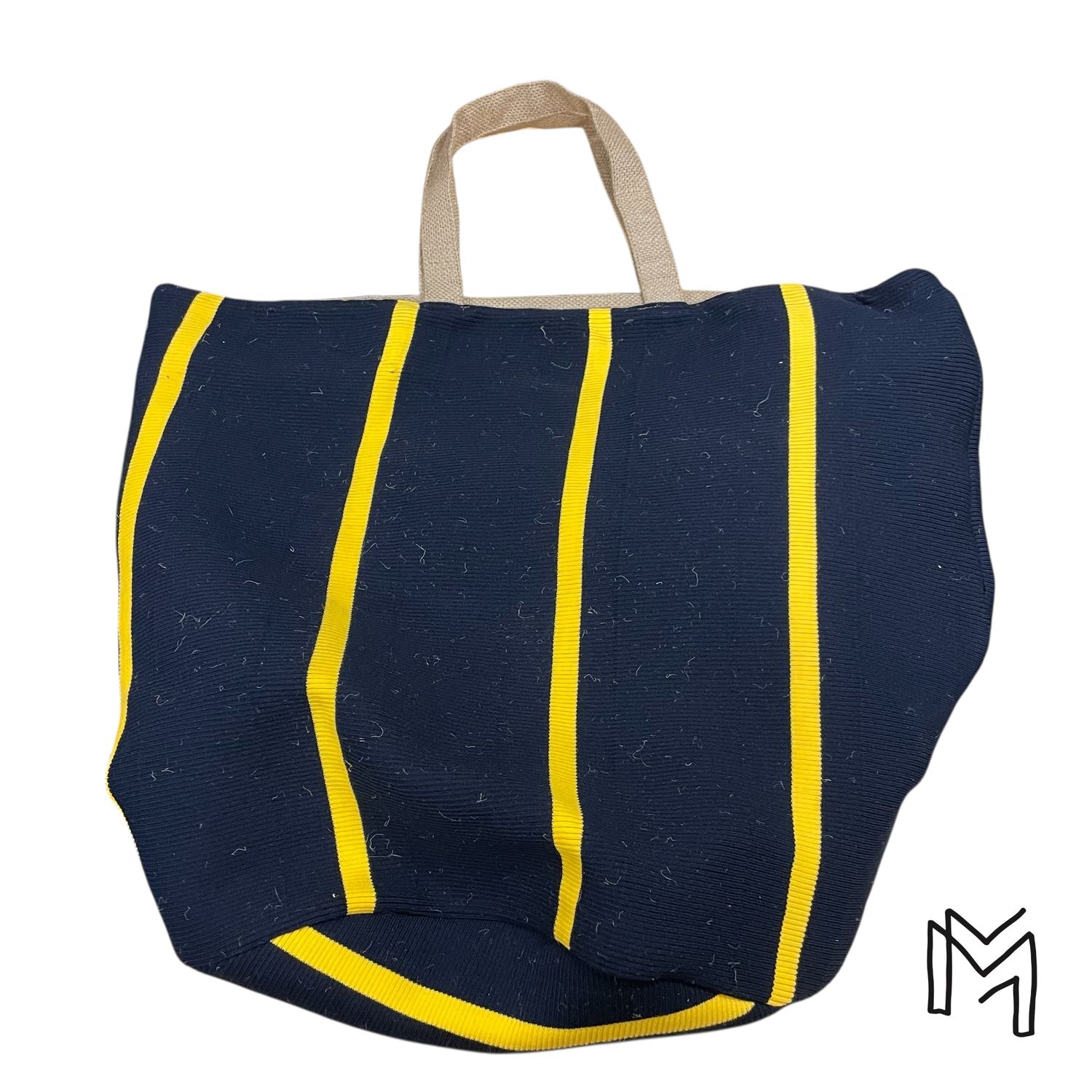 XL opbergmand uit recuptextiel - Retro blue