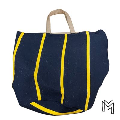 XL opbergmand uit recuptextiel - Retro blue