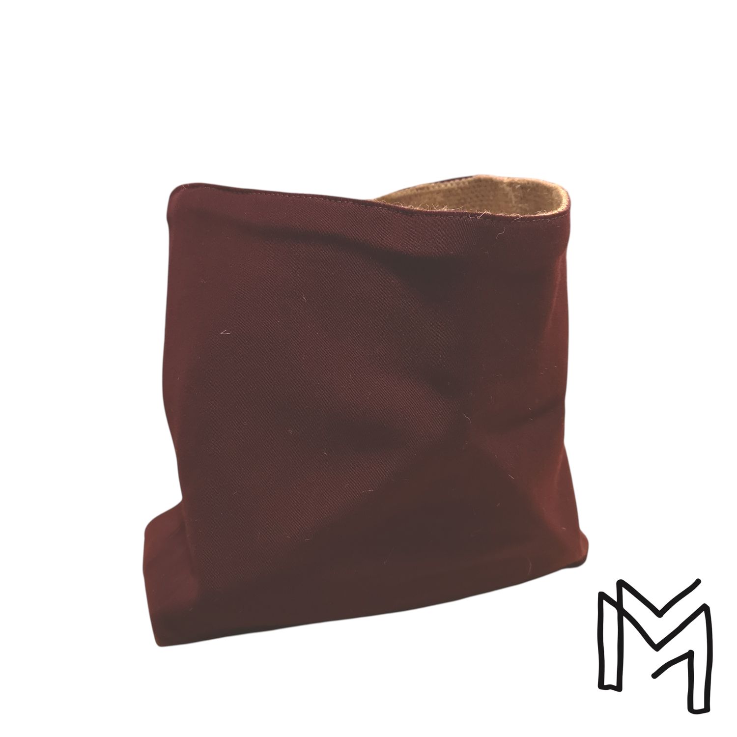 Mini opbergmand uit recuptextiel - flat aubergine