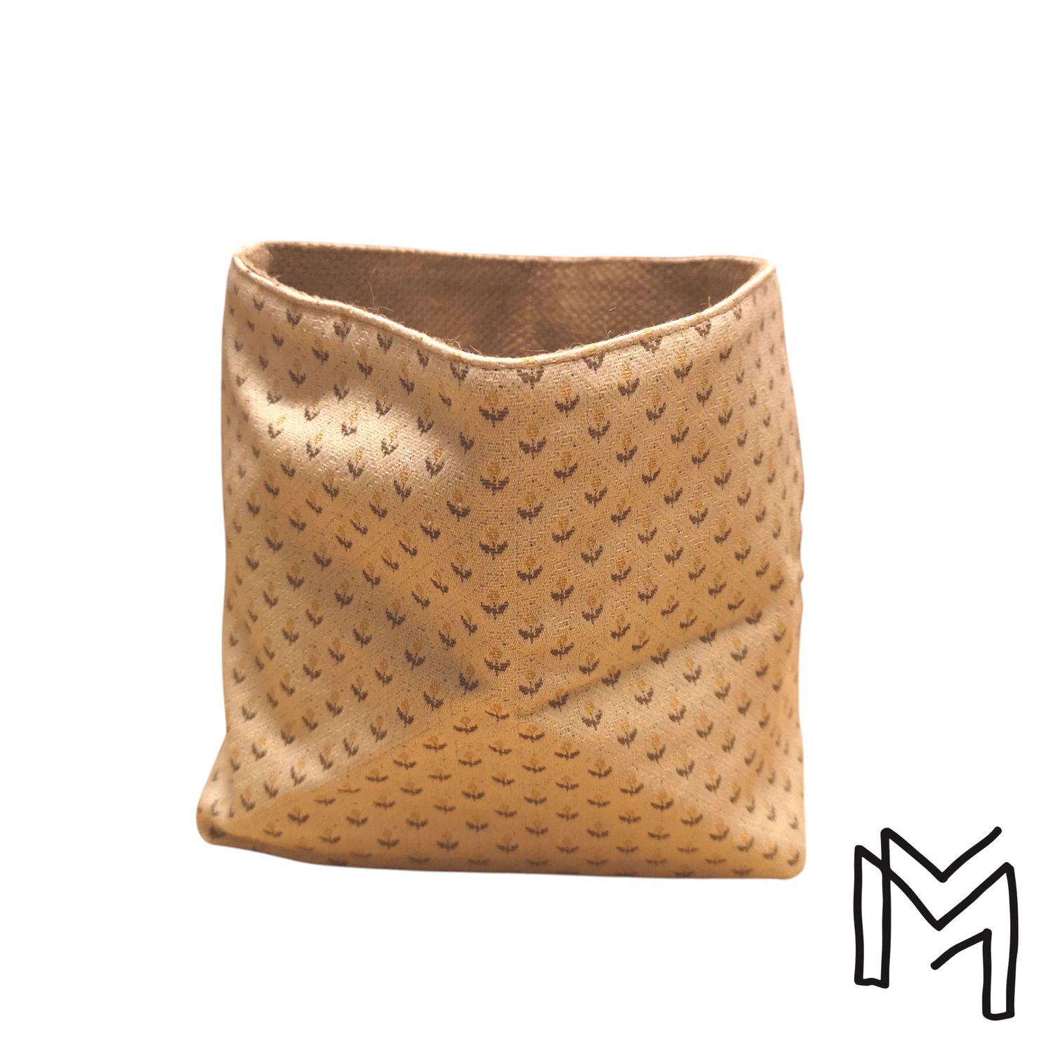 Mini opbergmand uit recuptextiel - little blush flowers