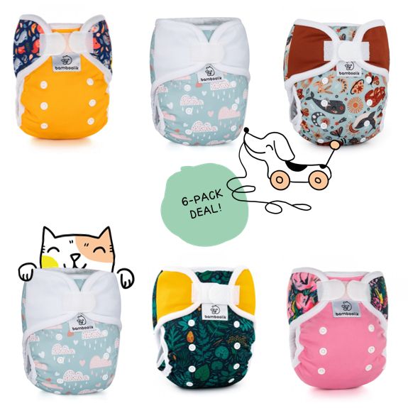 Diaper cover one size with velcro Bamboolik