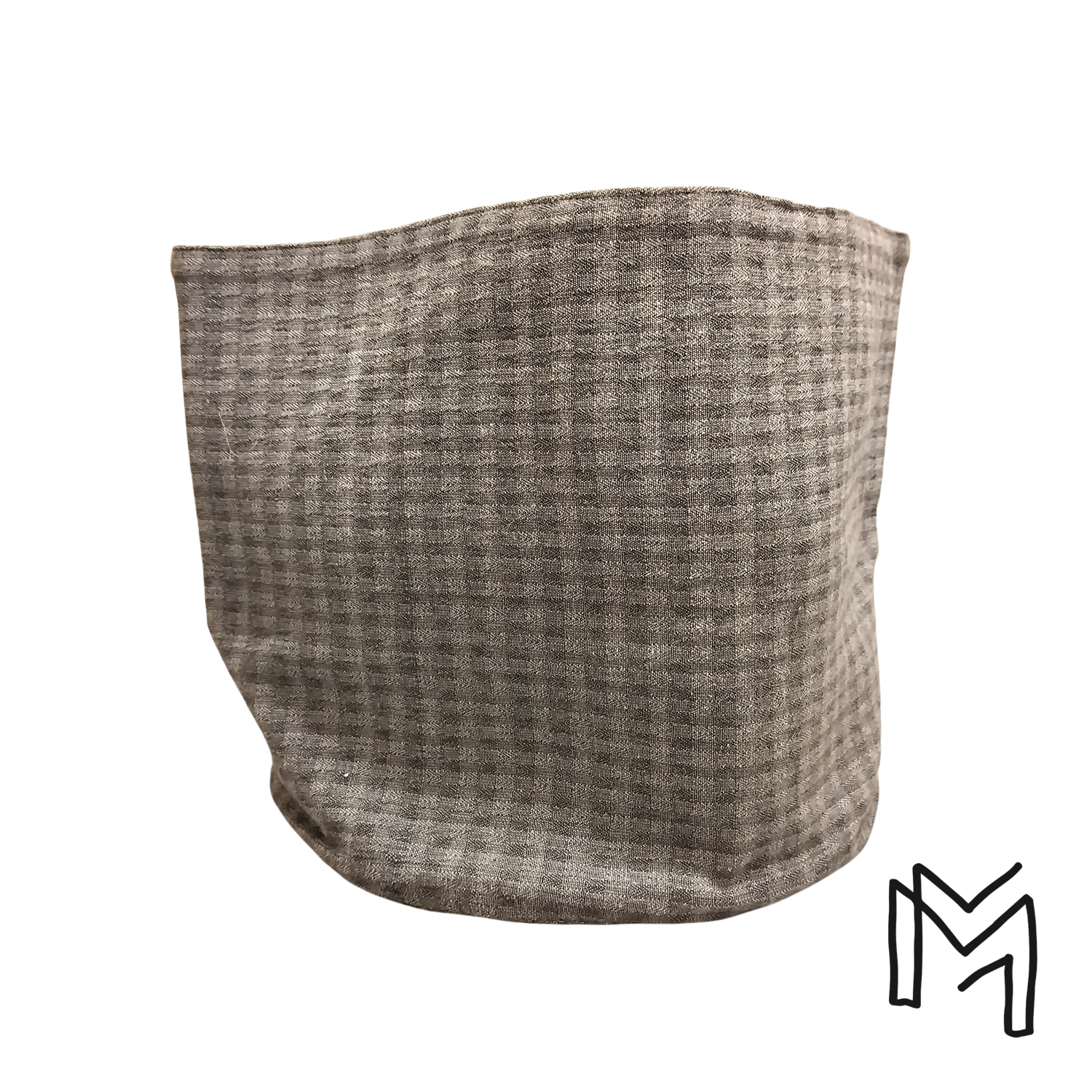 Medium opbergmand uit recuptextiel - wolly grey blocks