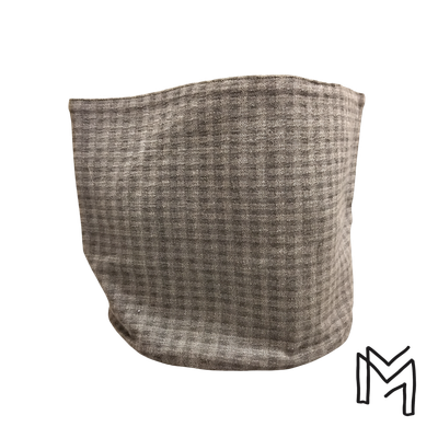 Medium opbergmand uit recuptextiel - wolly grey blocks