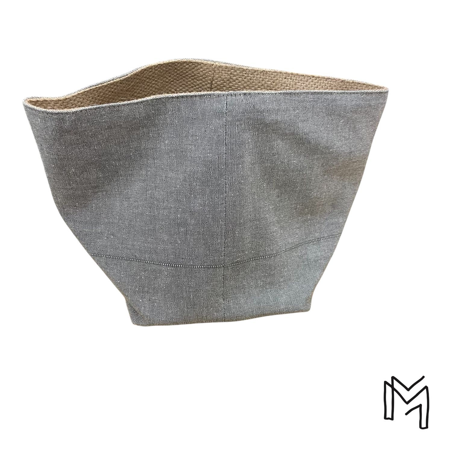 Mini opbergmand uit recuptextiel - Grey noise 2