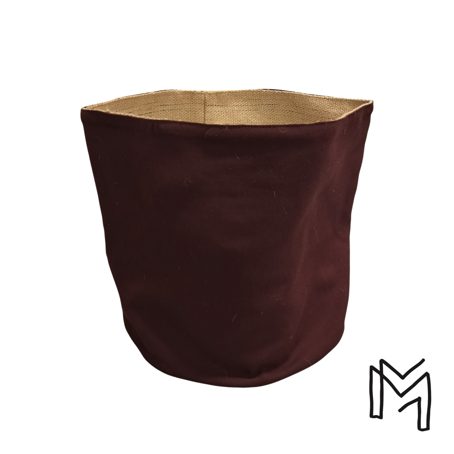 Medium opbergmand uit recuptextiel - chocolate brown