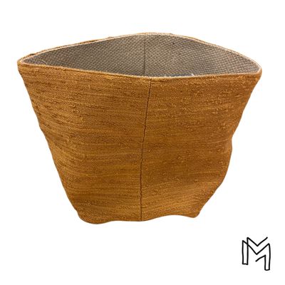 Mini opbergmand uit recuptextiel - Bronze structure 3