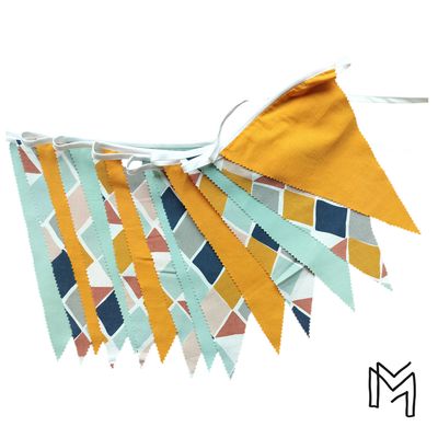 Vlaggetjes uit recuptextiel - Harlequin