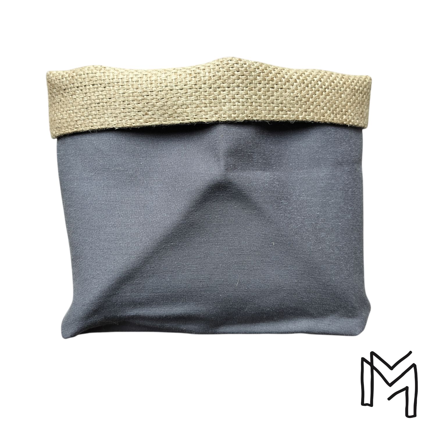 Mini opbergmand uit recuptextiel - elephant grey