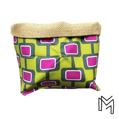Mini opbergmand uit recuptextiel - retro square