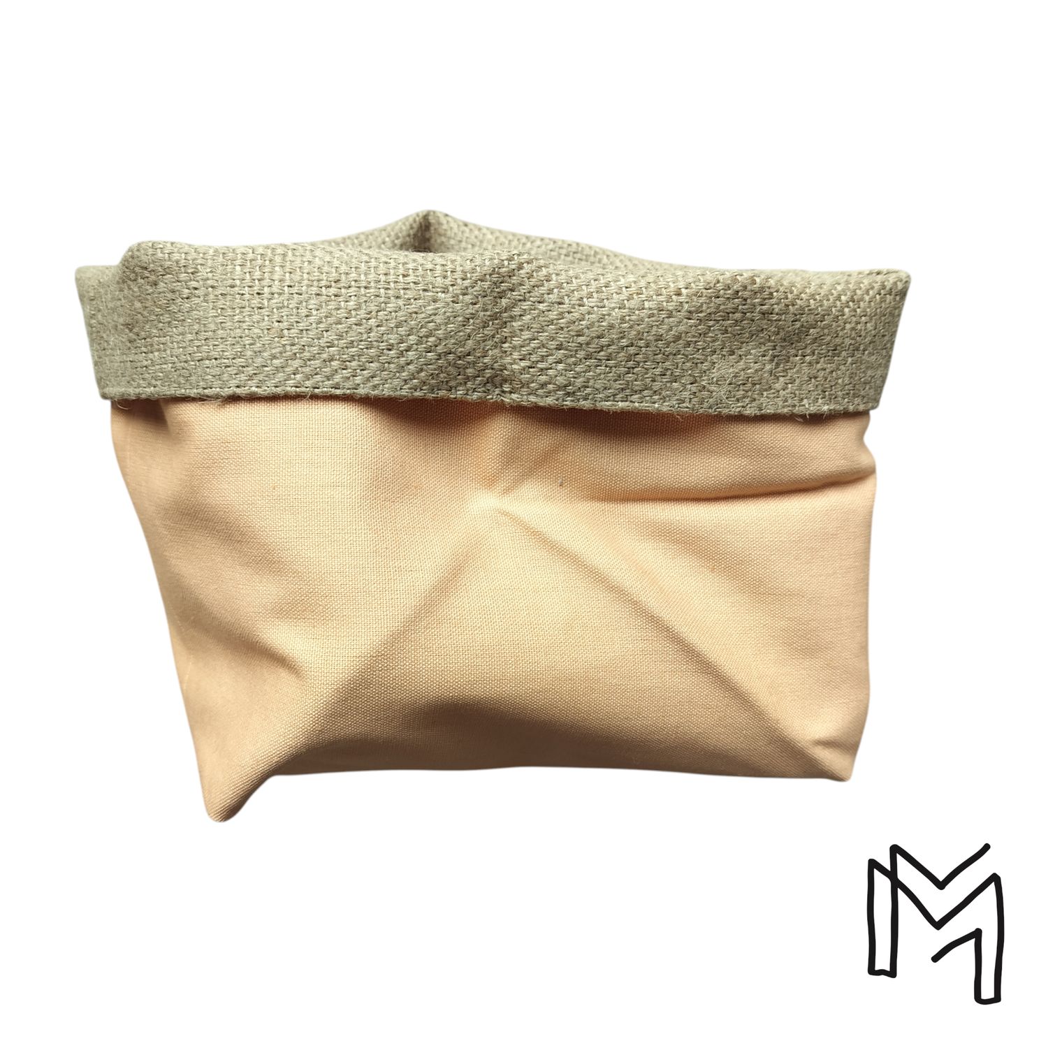 Mini opbergmand uit recuptextiel - peachy