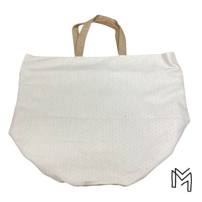 XL opbergmand uit recuptextiel - White squared chevron