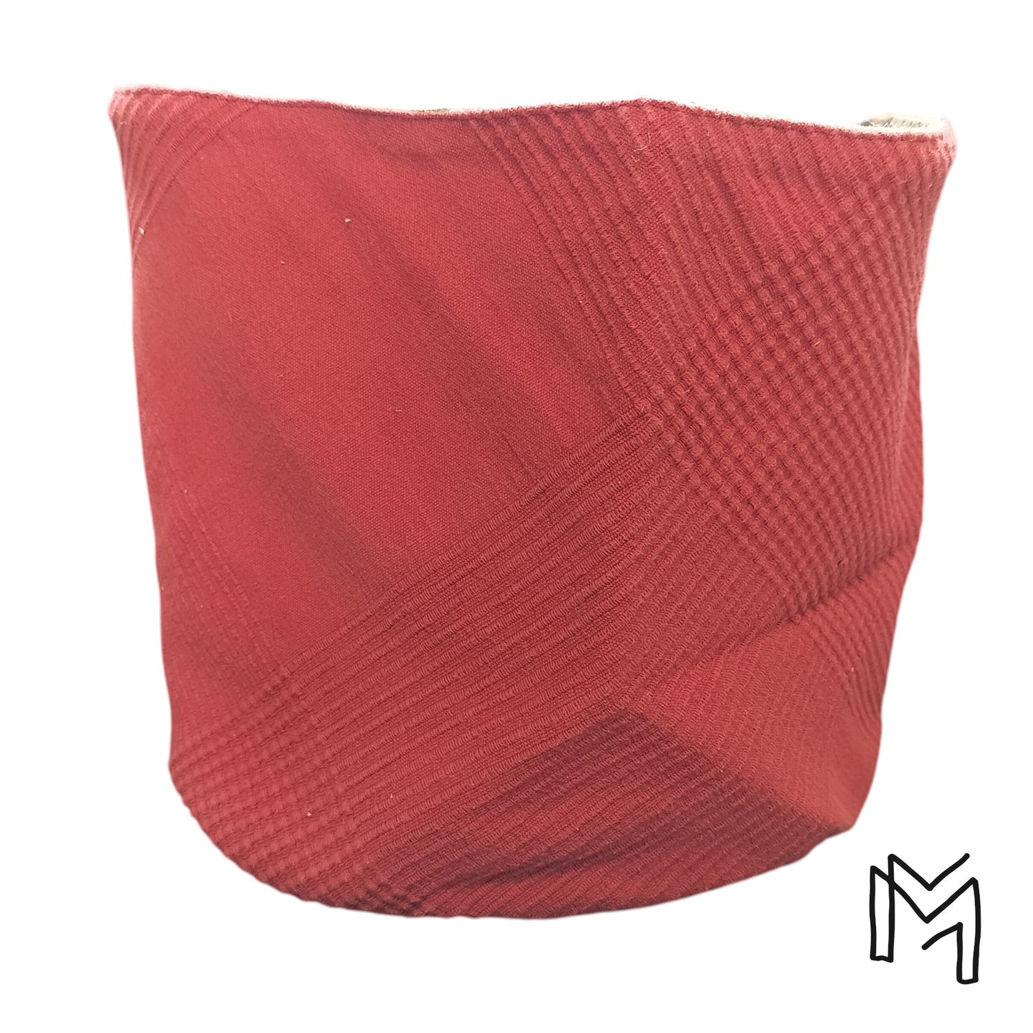 Medium opbergmand uit recuptextiel - Soft red relief