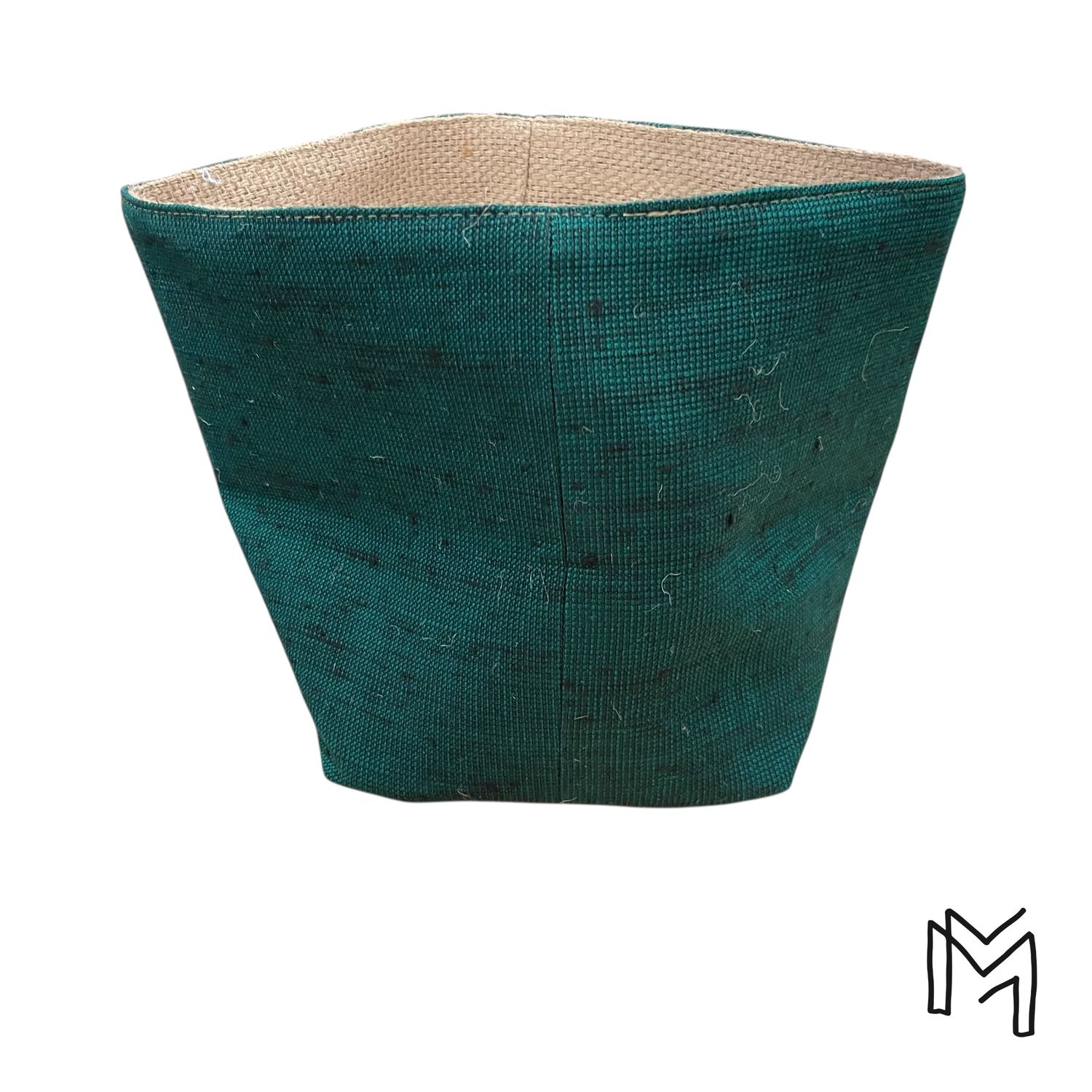 Mini opbergmand uit recuptextiel - Green forest