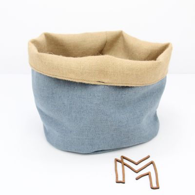 Medium opbergmand uit recuptextiel - Wintersky 2