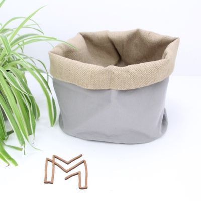 Medium opbergmand uit recuptextiel - Misty grey 4