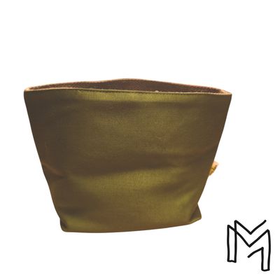 Mini opbergmand uit recuptextiel - flat olive 2