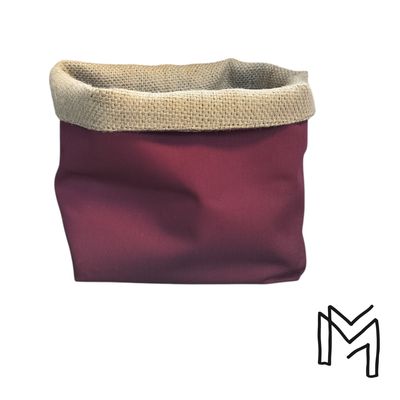 Mini opbergmand uit recuptextiel - aubergine 2