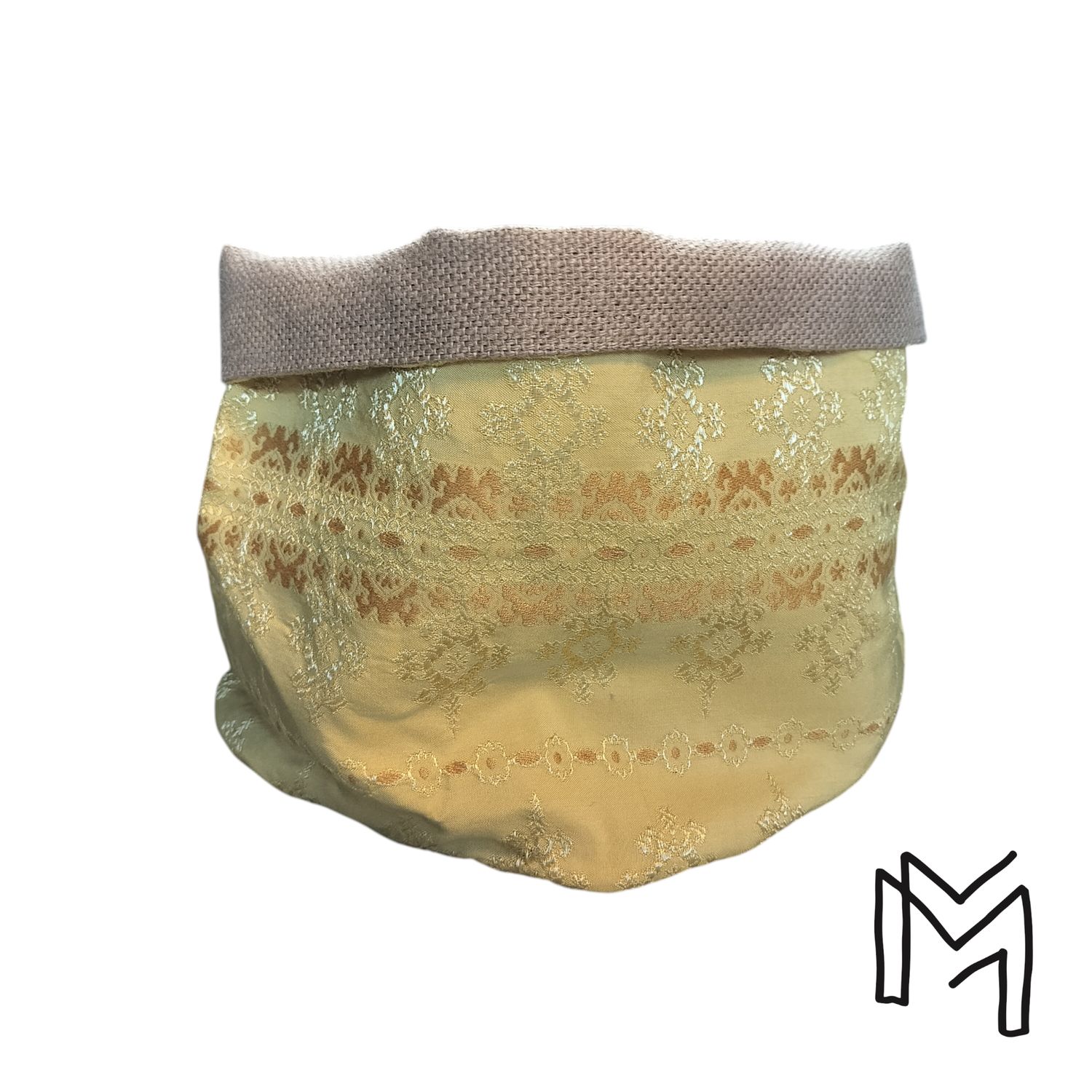 Medium opbergmand uit recuptextiel - indie yellow