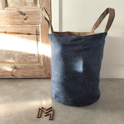 XL opbergmand uit recuptextiel - Midnight spikkel