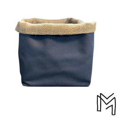 Mini opbergmand uit recuptextiel - Flat elephant 1a