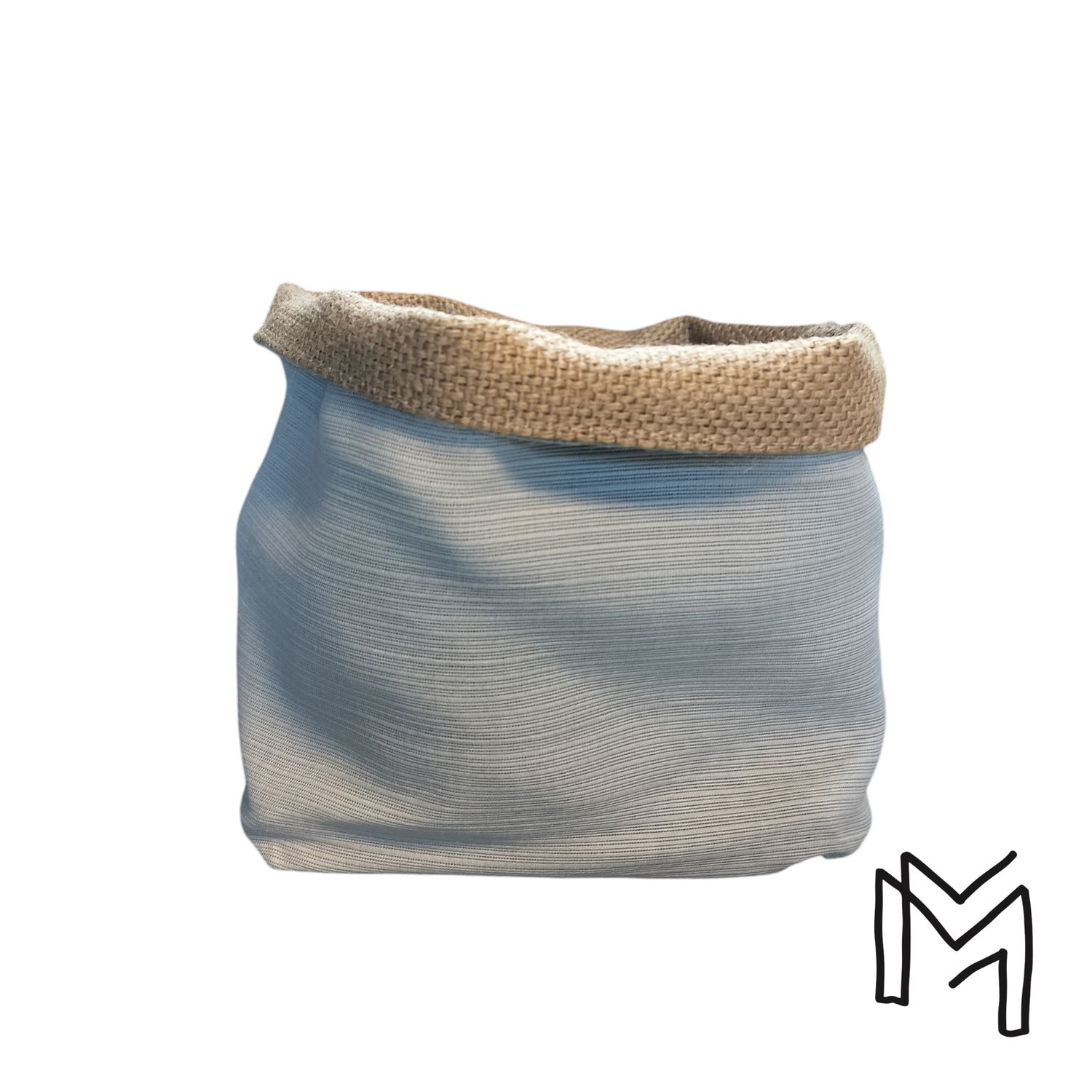 Mini opbergmand uit recuptextiel - structure lines