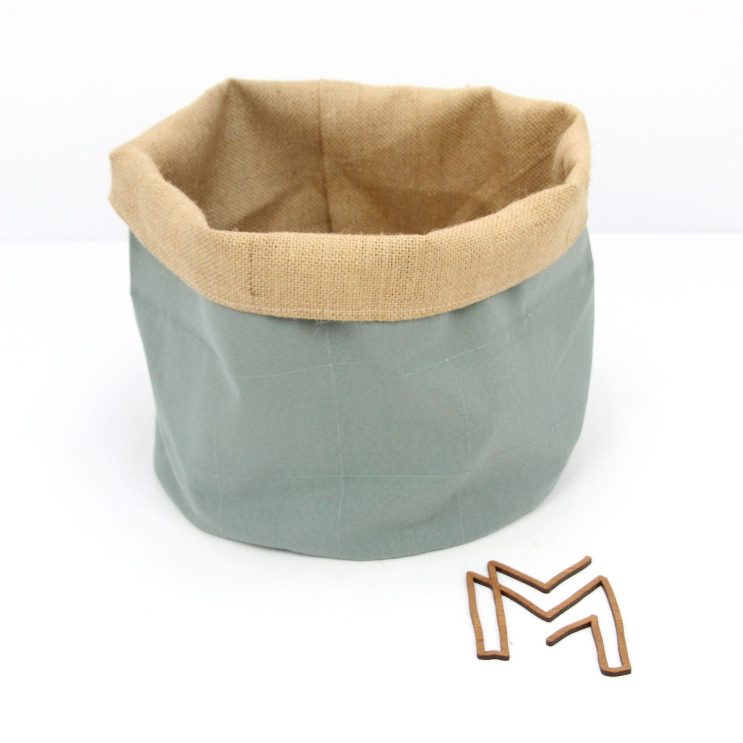 Medium opbergmand uit recuptextiel - Misty mornings