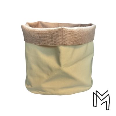 Medium opbergmand uit recuptextiel - kuikengeel