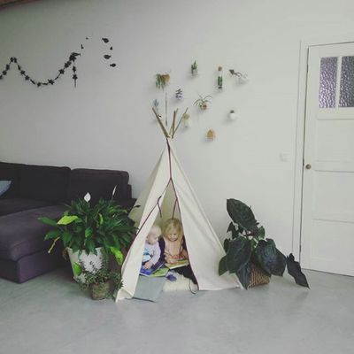 Teepee from recuperated textile