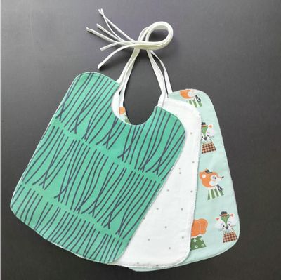 XL bibs from upcycled textile (set of 3)
