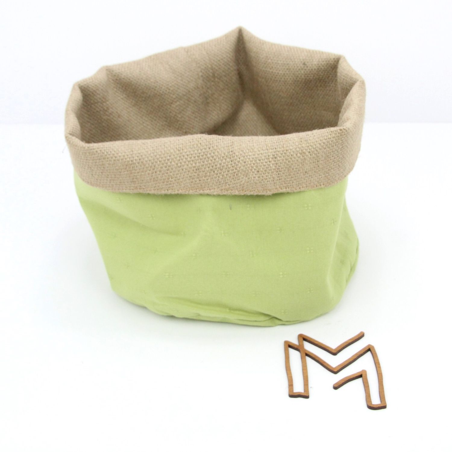 Medium opbergmand uit recuptextiel - First springgreen