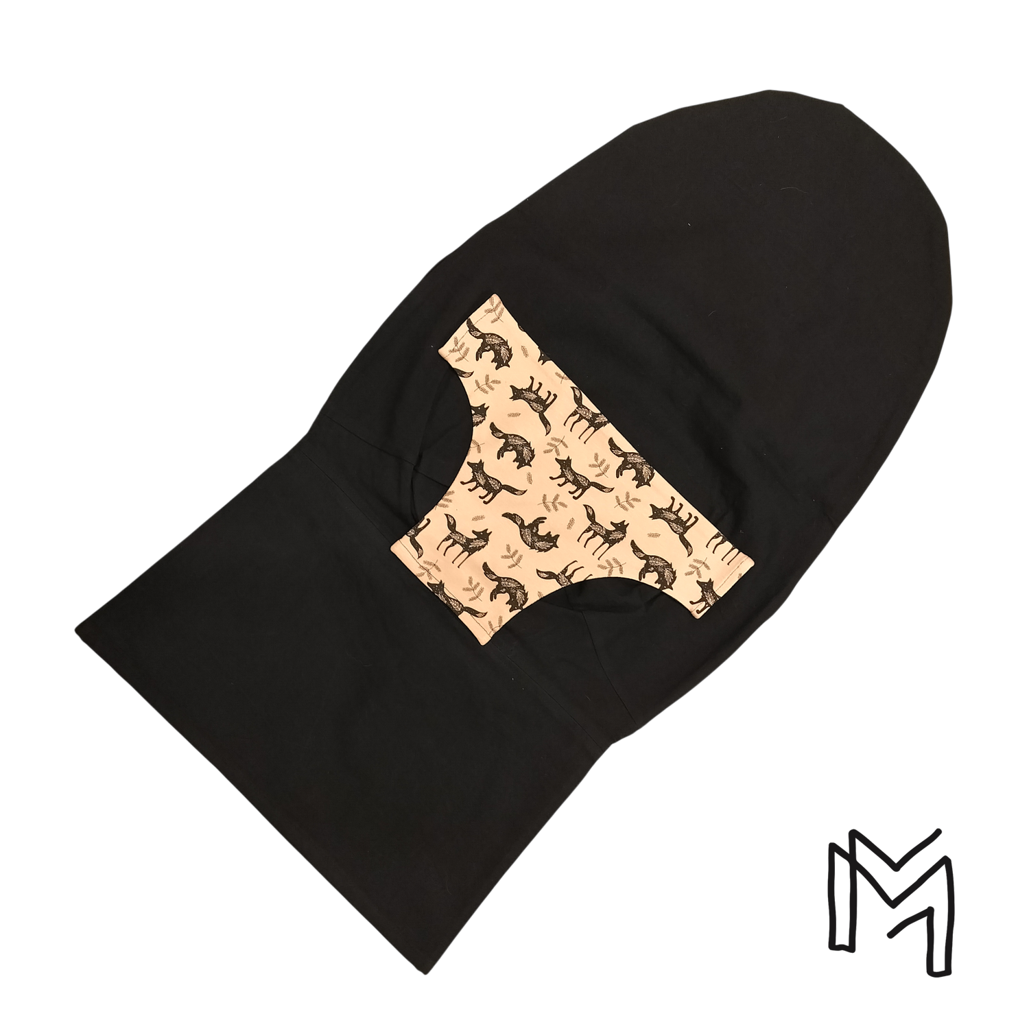 Wipperhoes uit recuptextiel - black with blush foxes