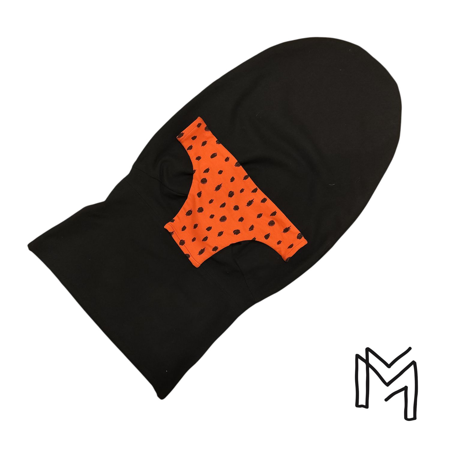 Wipperhoes uit recuptextiel - orange dots