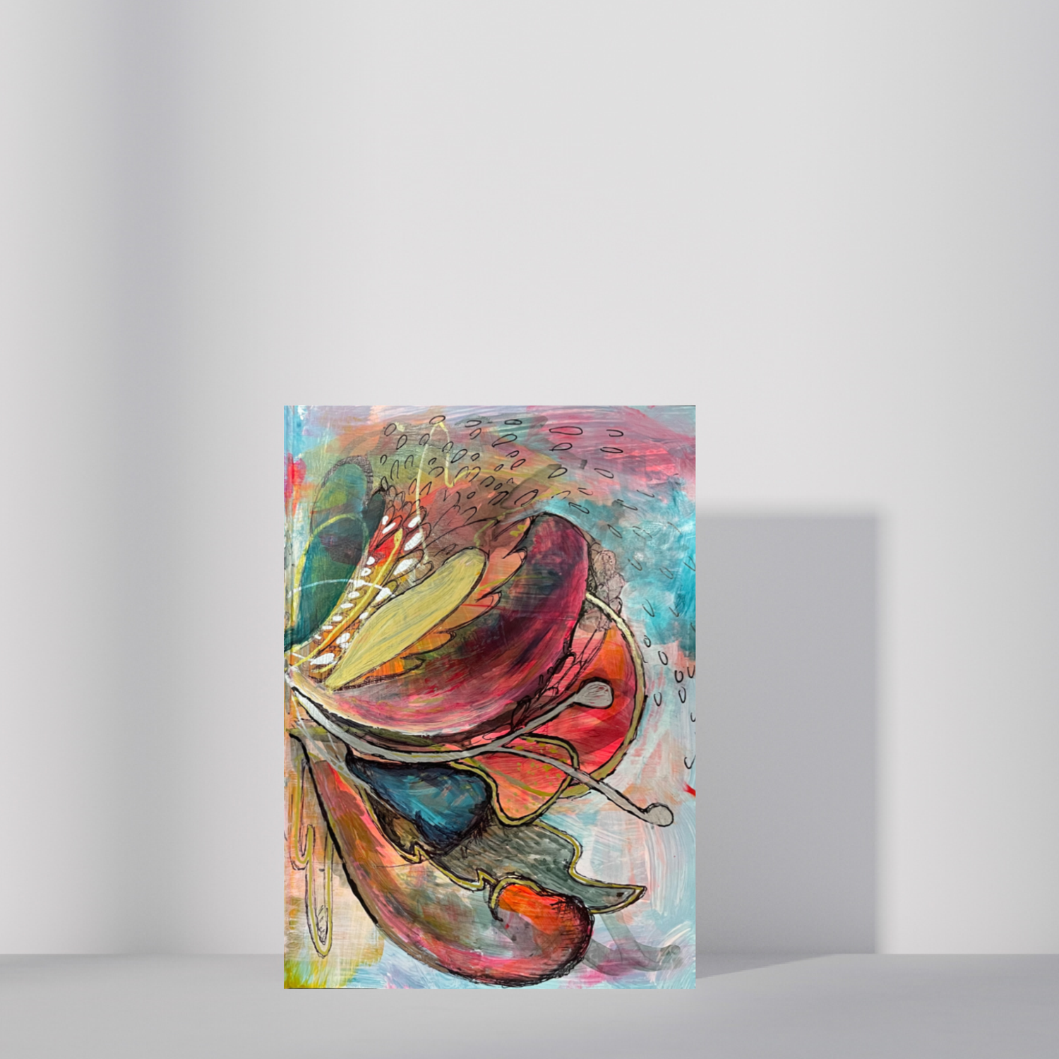 Hand-Painted Card: 3