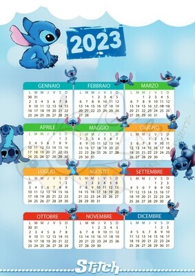 CALENDARIO Stitch e Sonic 2024