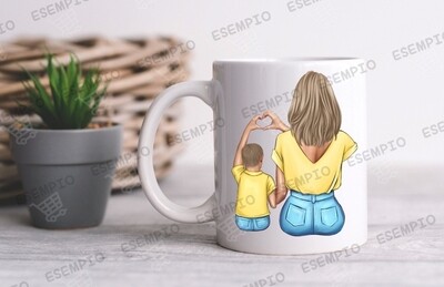TAZZA Mamma e figlio/figlia